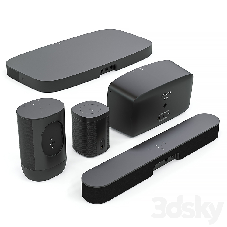 speaker system Sonos (gen 2) speakers 3DS Max - thumbnail 2