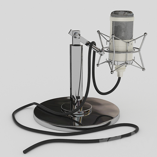 Studio Tube Neuman M147 Microphone 3DS Max Model - thumbnail 2