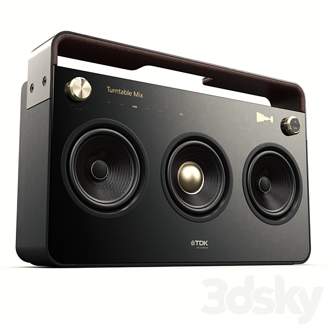 TDK 3 Speaker Boombox 3DSMax File - thumbnail 1