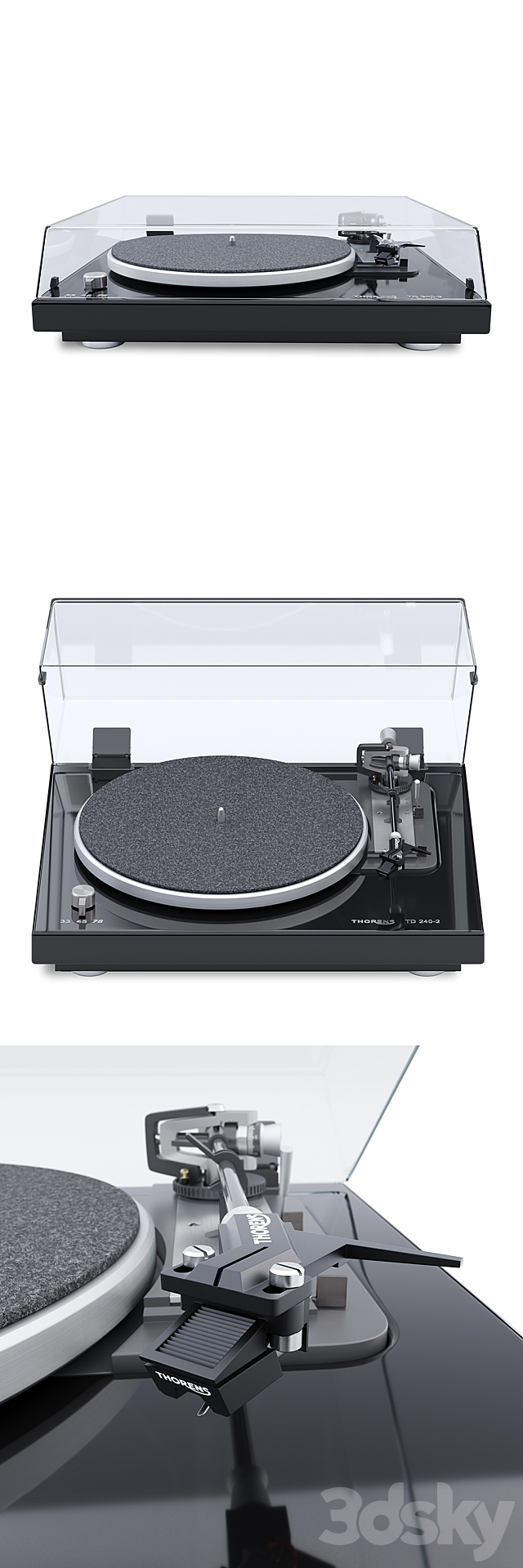 Thorens TD 240-2 3DSMax File - thumbnail 2