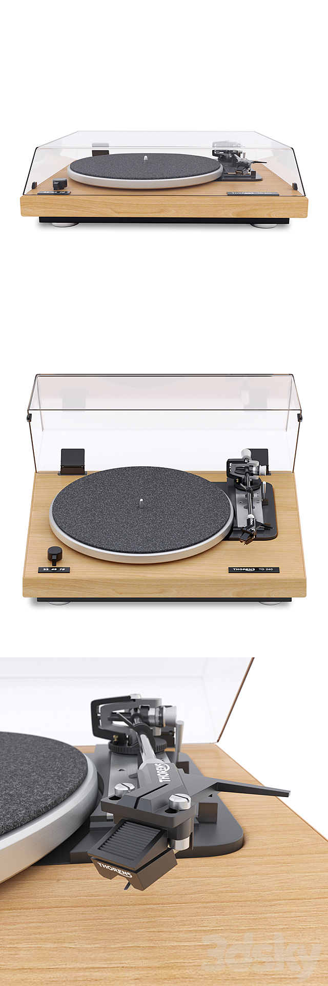 Thorens TD 240 3DSMax File - thumbnail 2