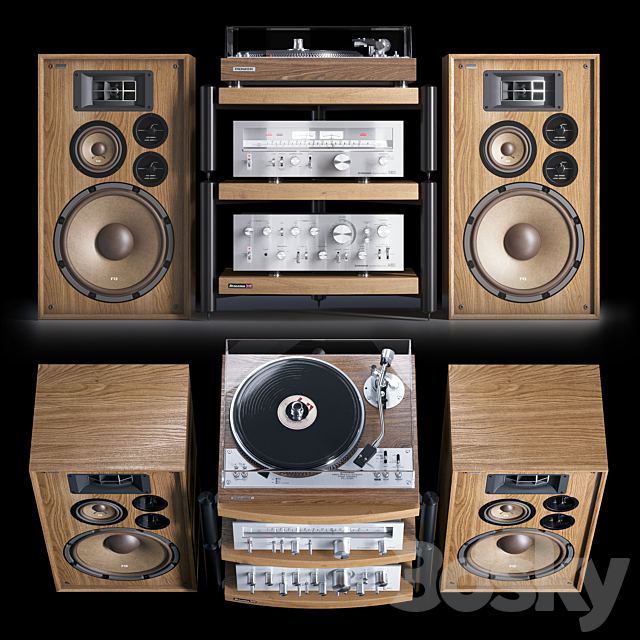 Vintage Pioneer Hi-Fi 70x 3DS Max Model - thumbnail 1