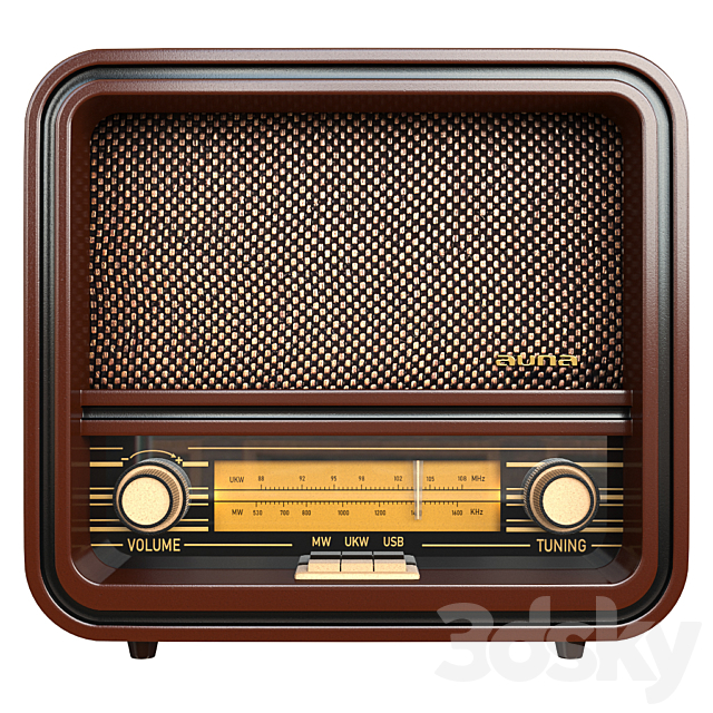 Vintage radio 3ds Max - thumbnail 1