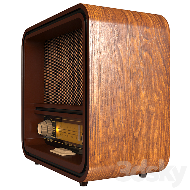 Vintage radio 3ds Max - thumbnail 3