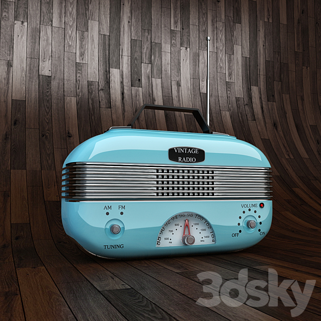 Vintage Radio 3DSMax File - thumbnail 3