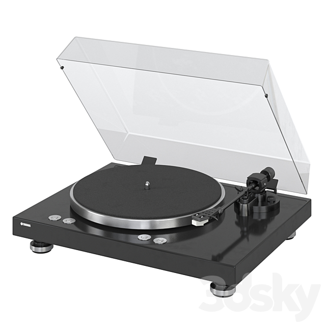 Vinyl player Yamaha MusicCast VINYL 500 (TT-N503) black white 3ds Max - thumbnail 2