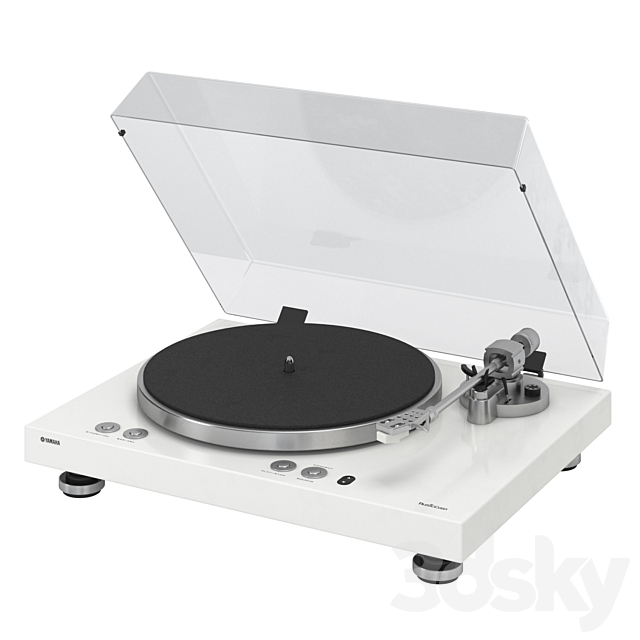 Vinyl player Yamaha MusicCast VINYL 500 (TT-N503) black white 3ds Max - thumbnail 3