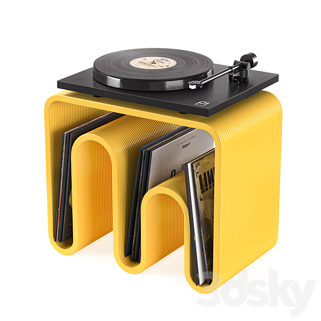 Vinyl turntable Rega Planar1 Black 3ds Max - thumbnail 1