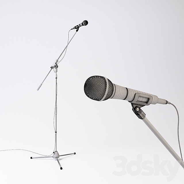 Vocal Microphone Audio-technica PRO61 3DS Max Model - thumbnail 3