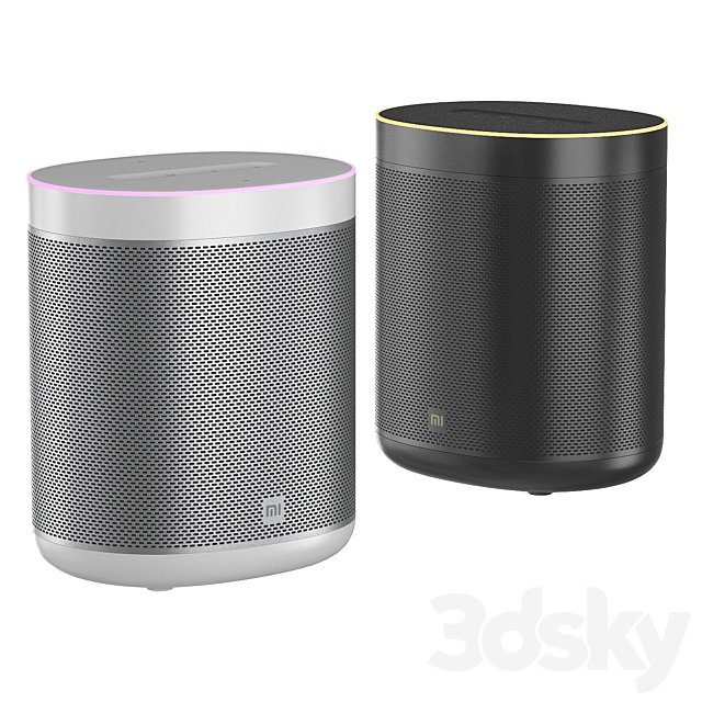 Xiaomi Mi Smart Speaker PBR MR (Black and Silver) 3ds Max - thumbnail 1