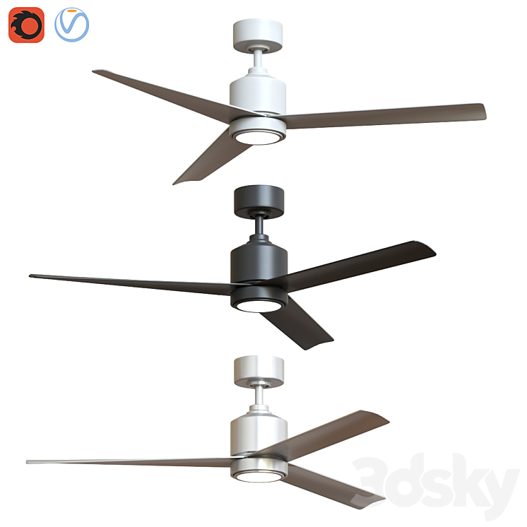 “54 “”Lotus 3 Ceiling fan” 3DS Max - thumbnail 1