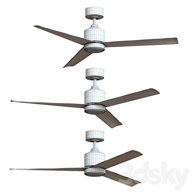 54 “Lotus 3 Ceiling fan 3DSMax File - thumbnail 3