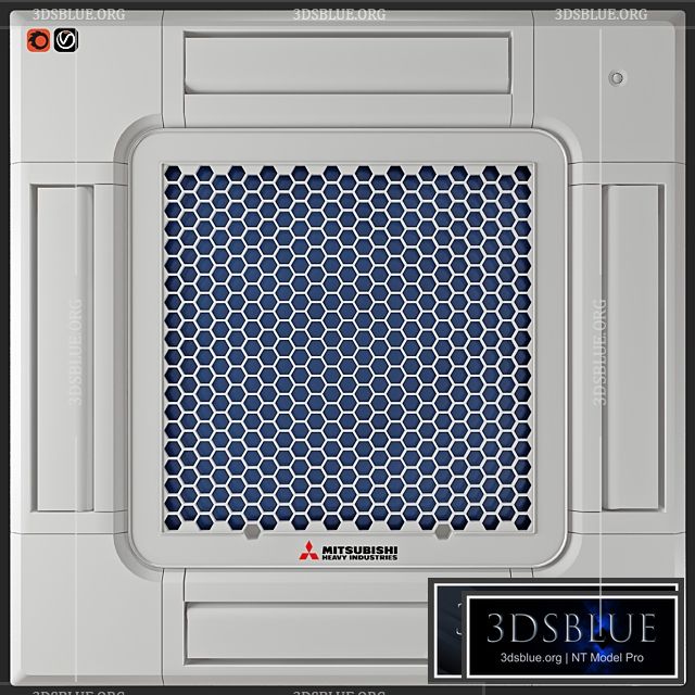 AIR CONDITIONER CASSETTE MITSUBISHI HEAVY FDTC-VH 3DS Max - thumbnail 3