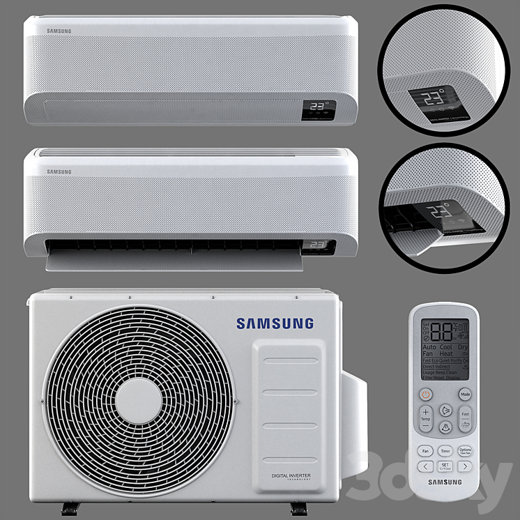 Air conditioner Samsung AR9500T Wind Free 3DS Max - thumbnail 1