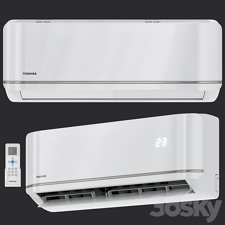 Air conditioner TOSHIBA 3DS Max - thumbnail 1