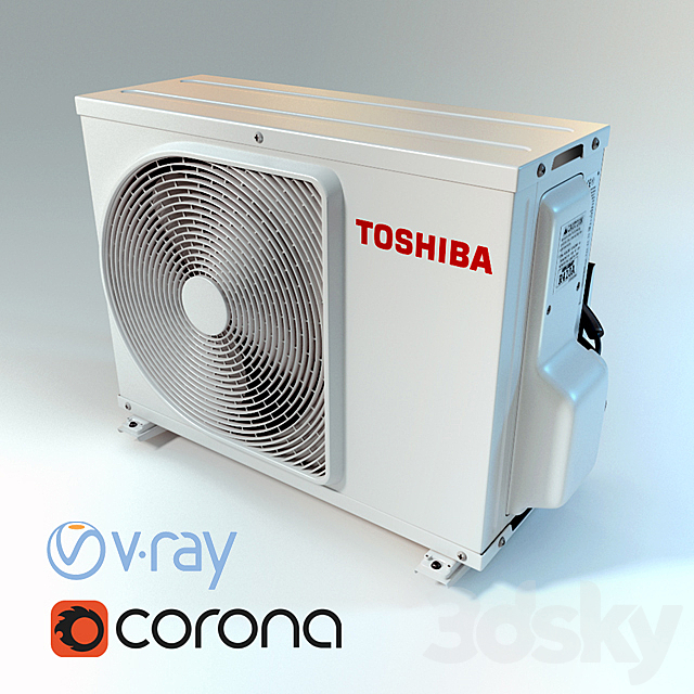 air conditioner toshiba 3DSMax File - thumbnail 1