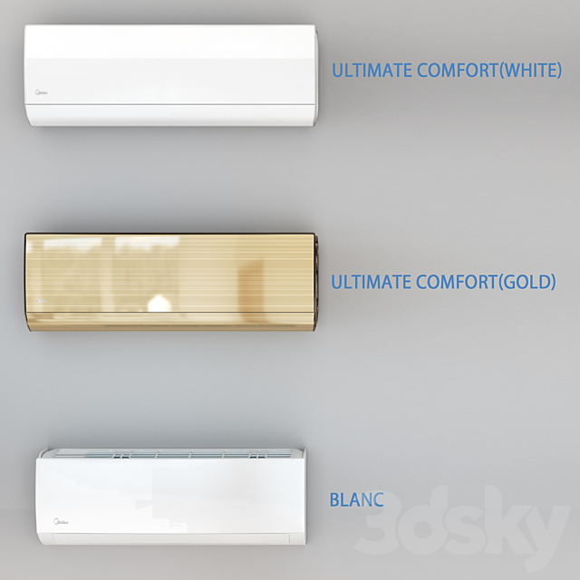 Air conditioners Midea – Blanc. Ultimate 3DSMax File - thumbnail 2