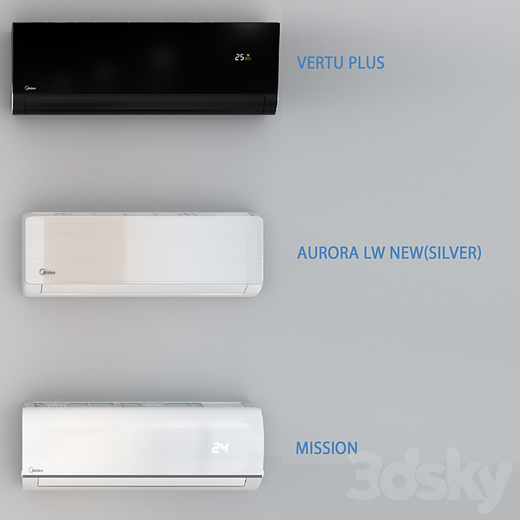 Air conditioners Midea – Mission Vertu Aurora 3DS Max - thumbnail 2