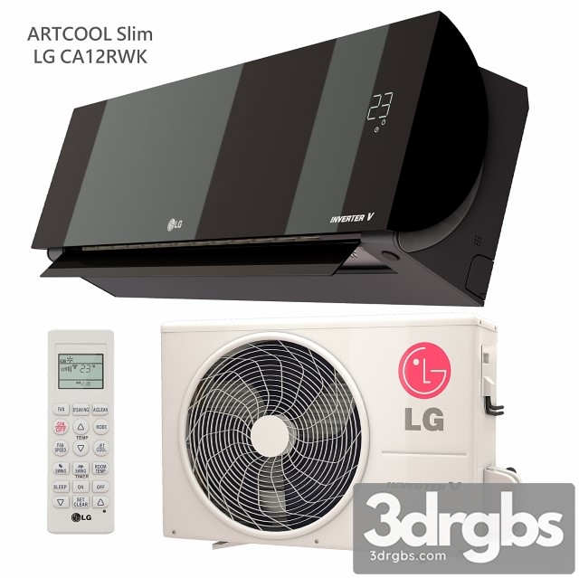 Air Conditioning Artcool Slim LG CA12RWK 3dsmax Download - thumbnail 1