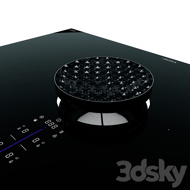 BORA X Pure cooktop with integrated cooker hood 3DS Max Model - thumbnail 3