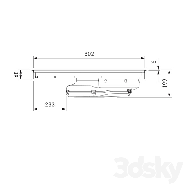 BORA X Pure cooktop with integrated cooker hood 3DS Max Model - thumbnail 5