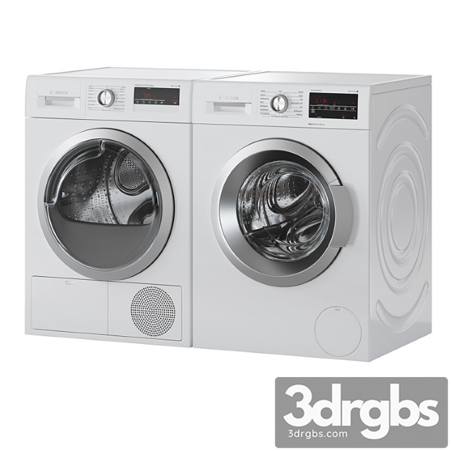 Bosch washer serie 6 dryer serie 4 laundry room - thumbnail 1