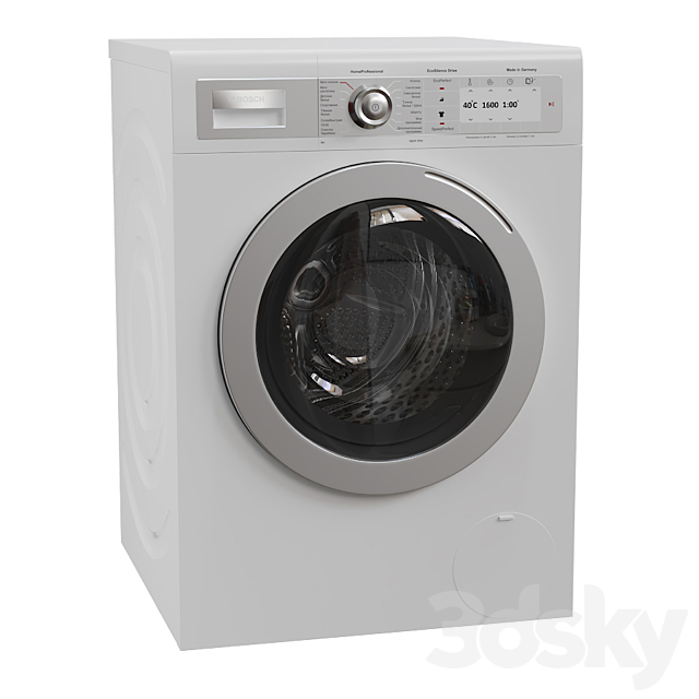 Bosch Washer WAY32742OE 3DSMax File - thumbnail 1