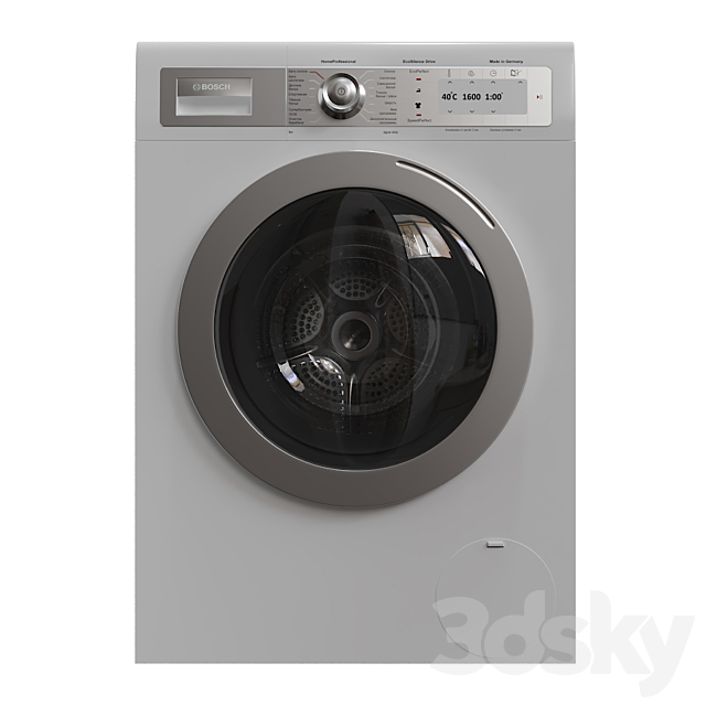 Bosch Washer WAY32742OE 3DSMax File - thumbnail 3