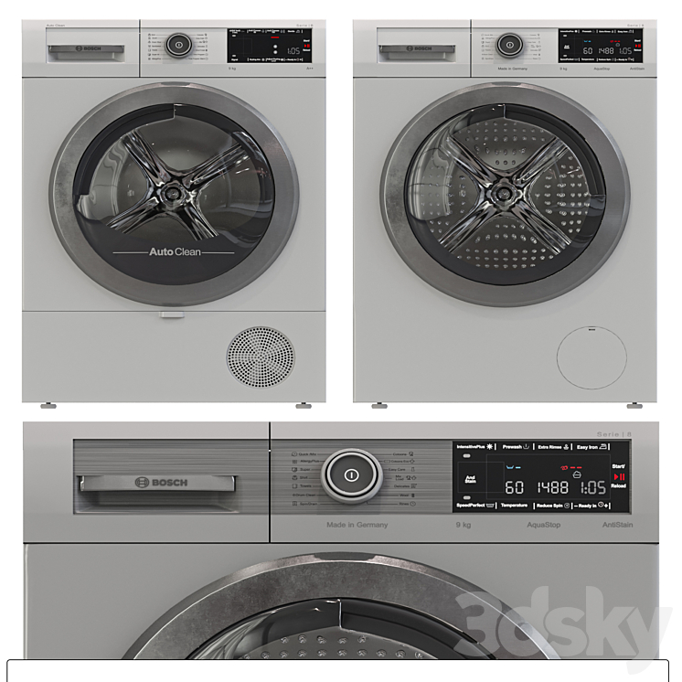 Bosch washing machine & Dryer 3DS Max - thumbnail 1