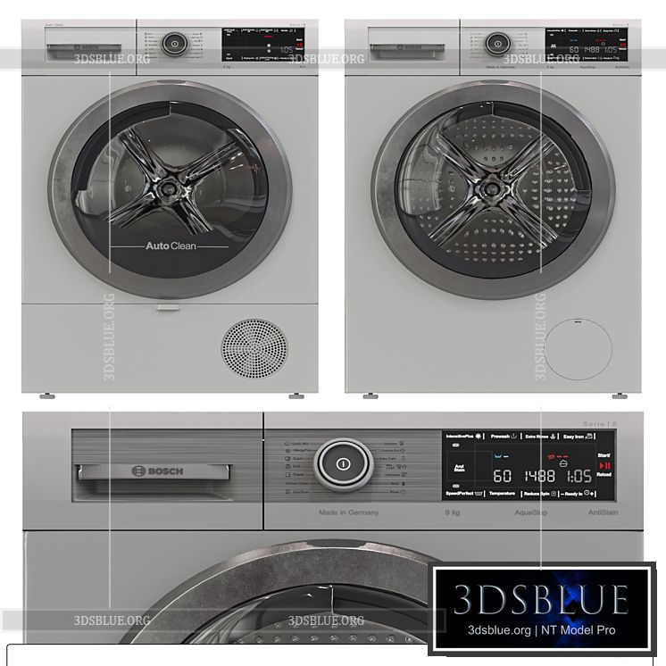 Bosch washing machine & Dryer 3DS Max - thumbnail 3