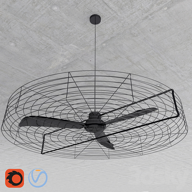 Ceiling Fan 3DS Max - thumbnail 1