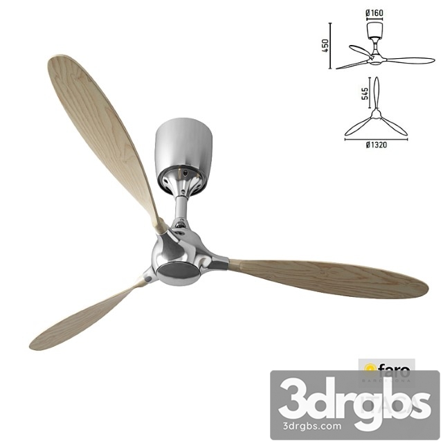 Ceiling Fan Faro Itaca 3dsmax Download - thumbnail 1