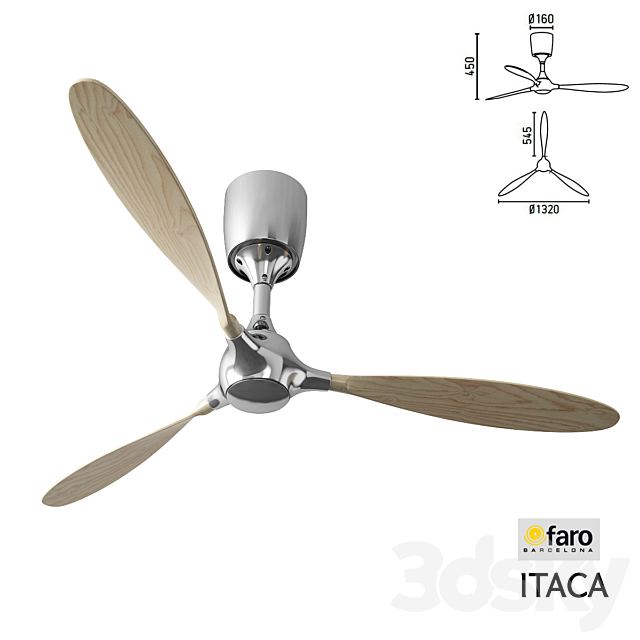 Ceiling fan Faro Itaca 3DSMax File - thumbnail 1