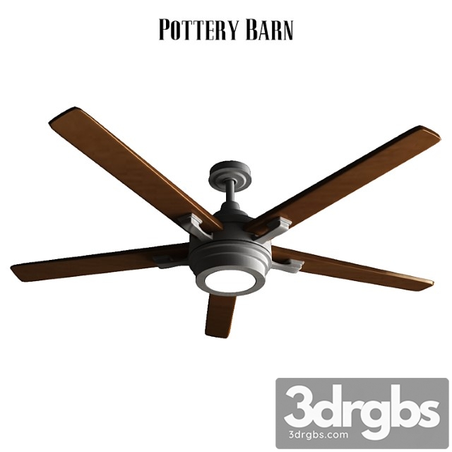 Ceiling lamp Pottery barn benito ceiling fan bronze - thumbnail 1