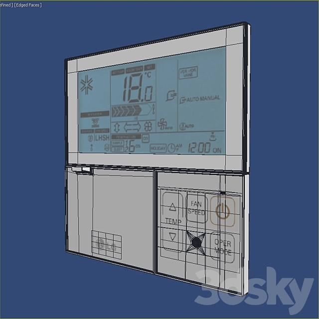 Conditioner LG MT09AH NU1R0 3DS Max Model - thumbnail 4