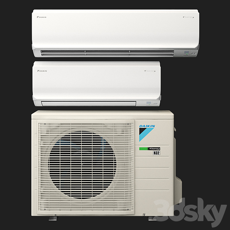 daikin FTHM R32 inverter 3DS Max - thumbnail 1