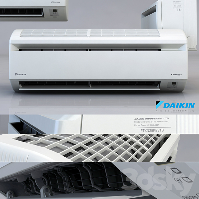 Daikin FTXN25KEV1B 3DSMax File - thumbnail 1