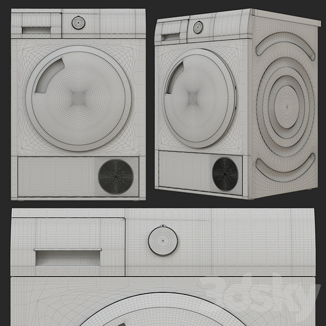 Dryer Siemens IQ500 WT45W459OE 3DS Max Model - thumbnail 2