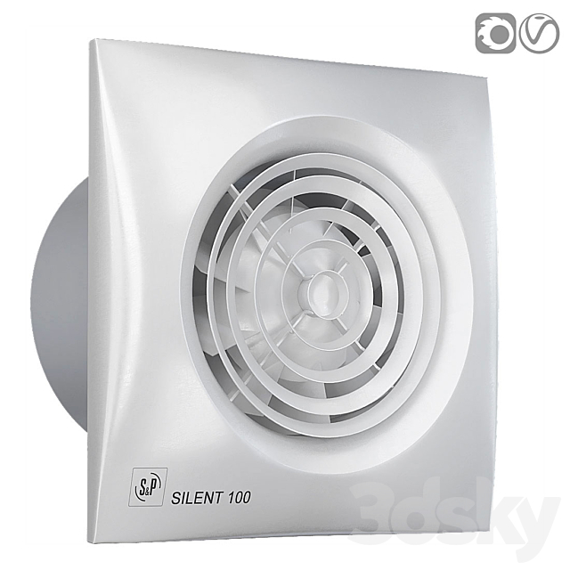 Exhaust fan Soler & Palau 3ds Max - thumbnail 1