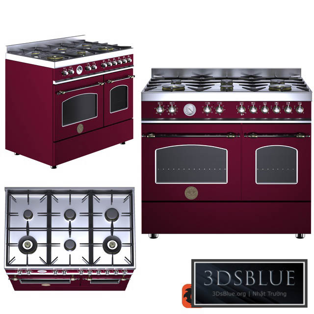 Gas stove HERITAGE-HER100-6-MFE-D-Bertazzoni-268928 3DS Max - thumbnail 3