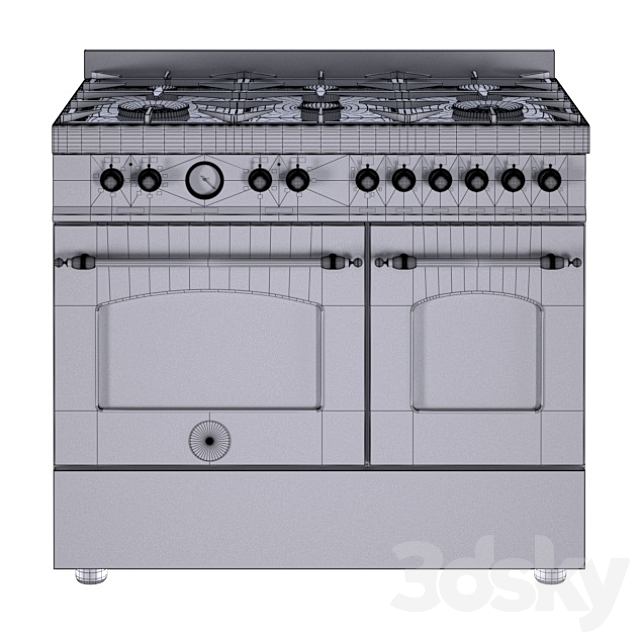 Gas stove HERITAGE-HER100-6-MFE-D-Bertazzoni-268928 3DSMax File - thumbnail 3