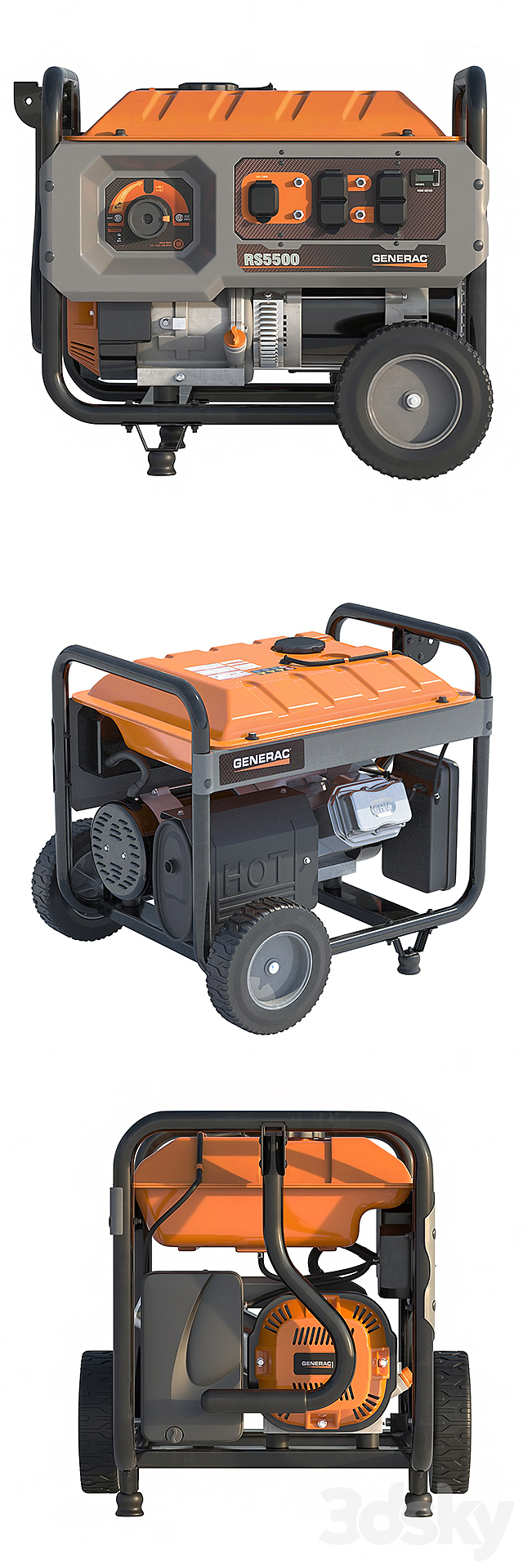 Generator petrol 3DS Max Model - thumbnail 2