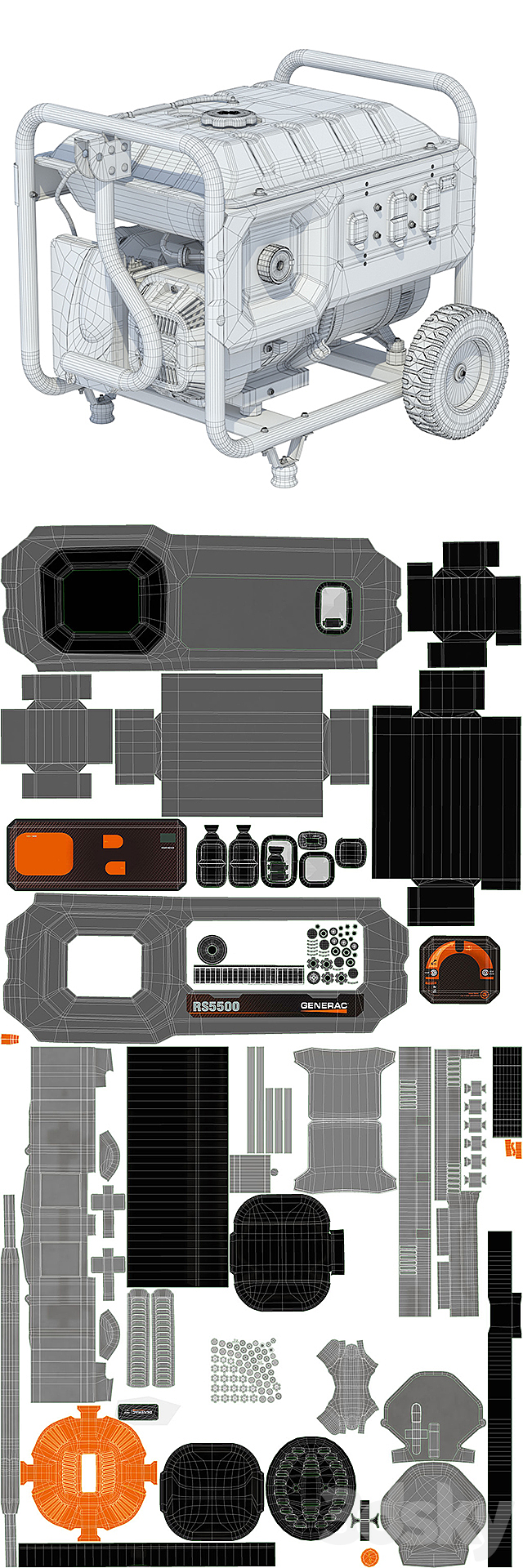 Generator petrol 3DS Max Model - thumbnail 3