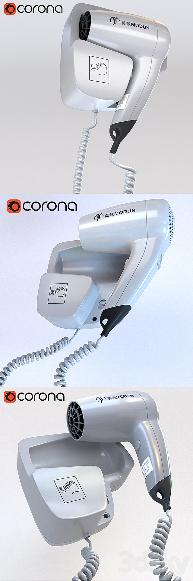 Hairdryer MODUN 3DS Max Model - thumbnail 1