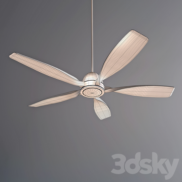 HOLT ceiling fan from Quorum USA. 3DS Max Model - thumbnail 2