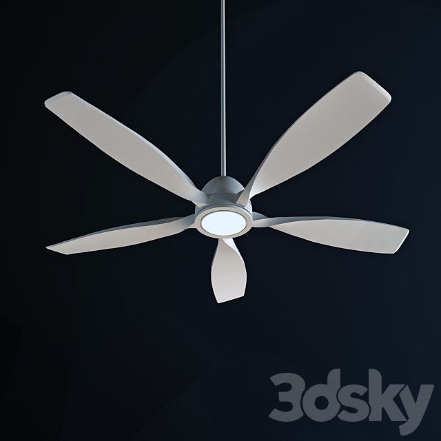 HOLT ceiling fan from Quorum USA. 3DS Max Model - thumbnail 4