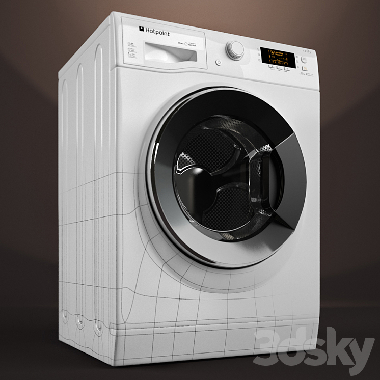 Hotpoint Washing Machine 3DS Max - thumbnail 1