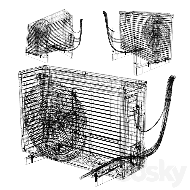 LG – P12SP (external air conditioning unit) 3DSMax File - thumbnail 3