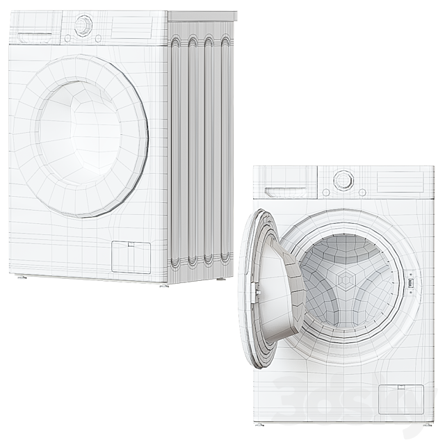 LG Washer F2V3HS6W 3DSMax File - thumbnail 5