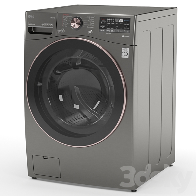 LG Washing machine WM4000HBA 3ds Max - thumbnail 1